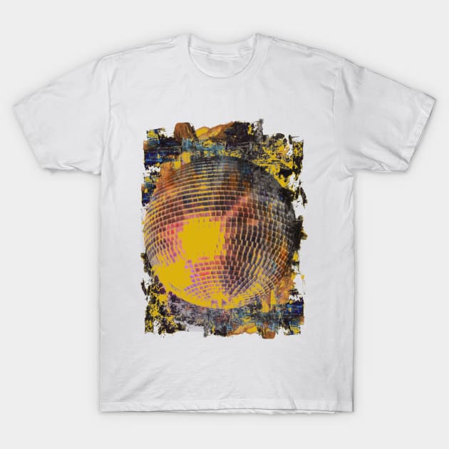 Yellow disco ball art collage T-Shirt by aa.designs.pro@gmail.com